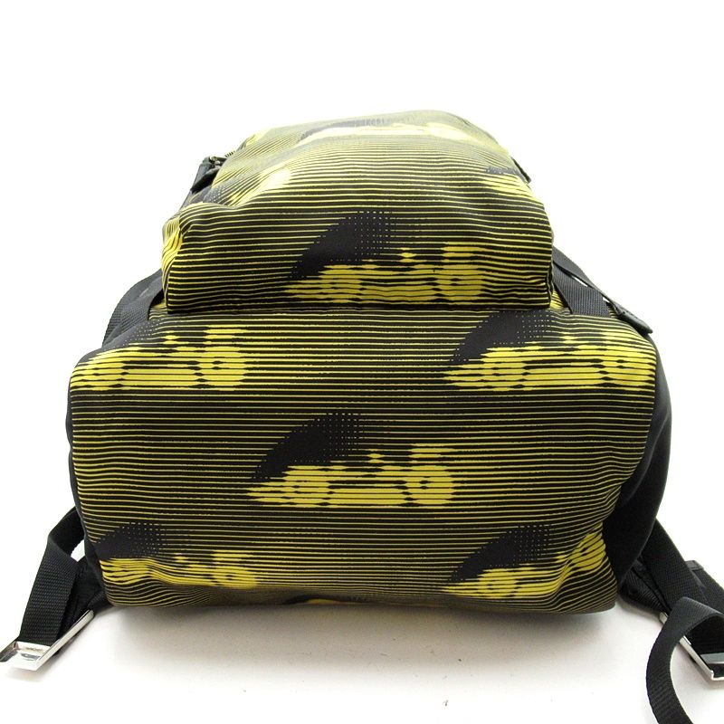 Prada Tessuter Cars Backpack Nylon Nero Giallo — view 6