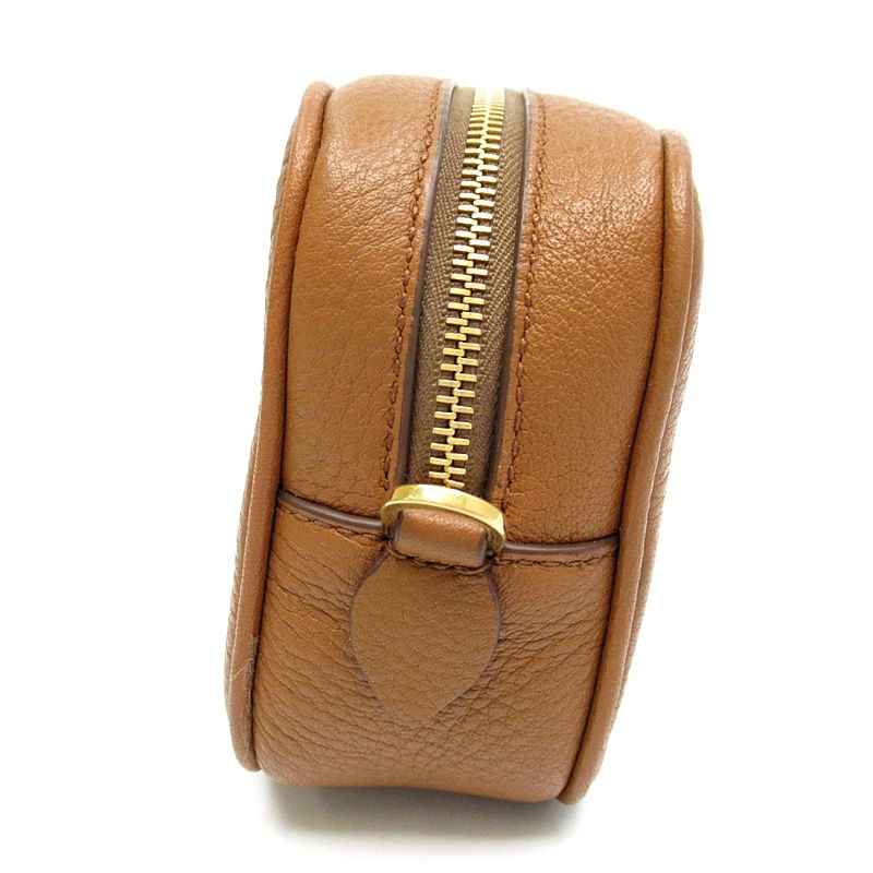 Prada Cosmetic Pouch Leather Camel — view 2