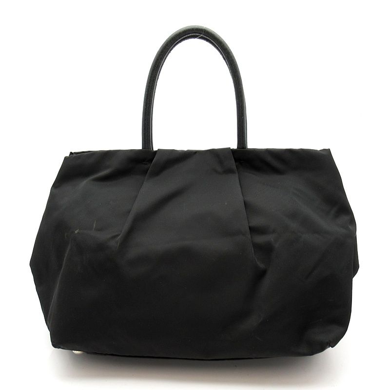Prada Ribbon Nylon Shoulder Bag Black — view 4