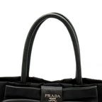 Prada Ribbon Nylon Shoulder Bag Black — view 2