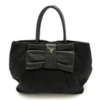 Prada Ribbon Nylon Shoulder Bag Black