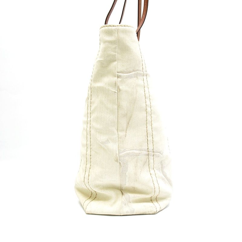 Prada Small Linen Blend Tote Beige — view 5