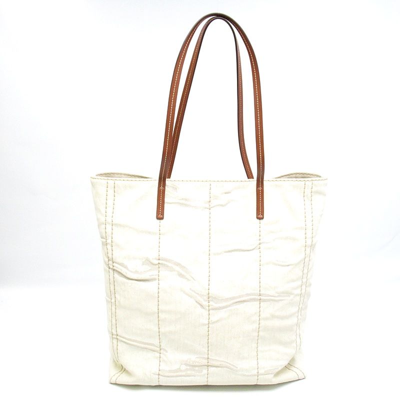 Prada Small Linen Blend Tote Beige — view 4