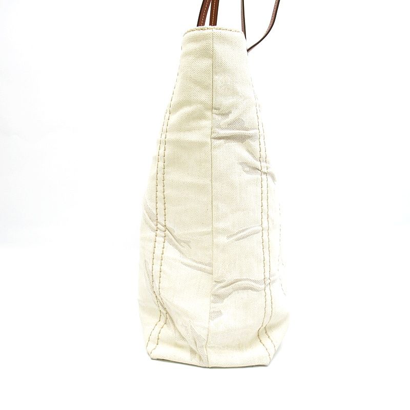 Prada Small Linen Blend Tote Beige — view 3