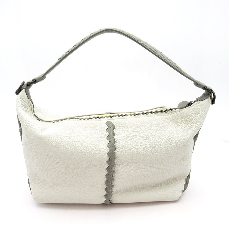 Bottega Veneta Hobo Shoulder Bag Leather White — view 4
