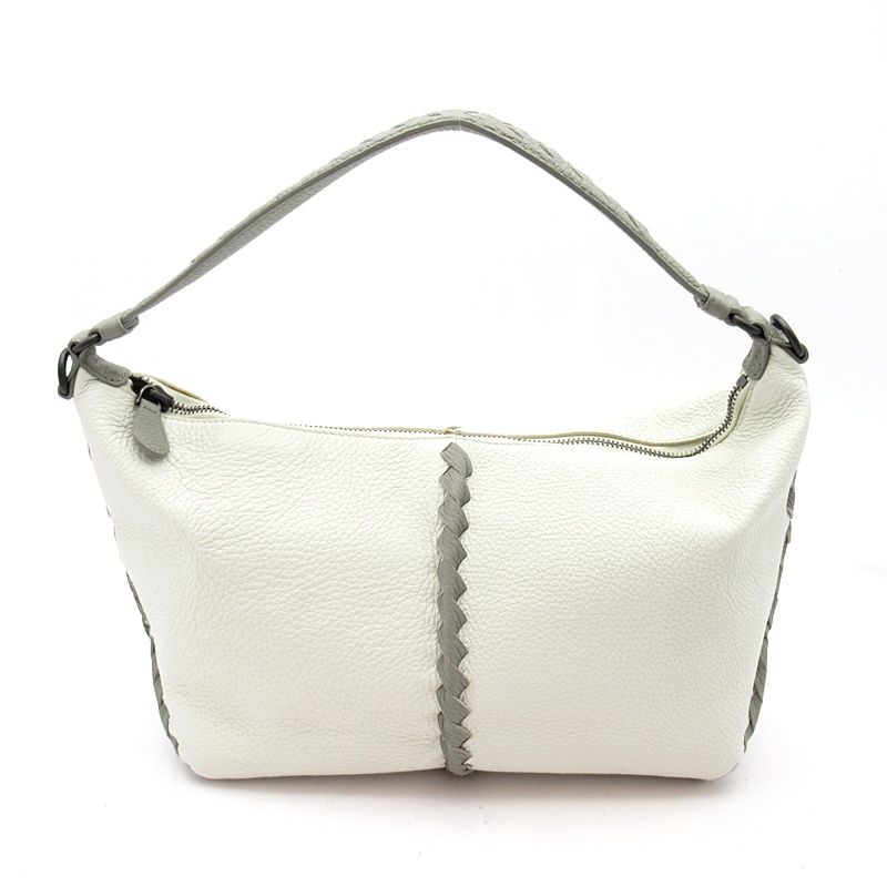 Bottega Veneta Hobo Shoulder Bag Leather White