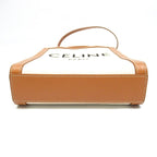 Celine Mini Vertical Cover Canvas Calf Handbag Beige — view 6