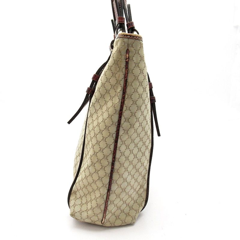 Celine Tote Canvas Leather Beige — view 5