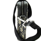Dior Oblique Messenger Pouch Jacquard Handbag Navy Gray Beauty — view 3