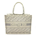Dior Oblique Book Tote Canvas Gray Beauty