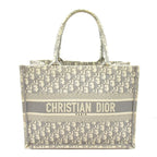 Dior Oblique Book Tote Canvas Gray Beauty