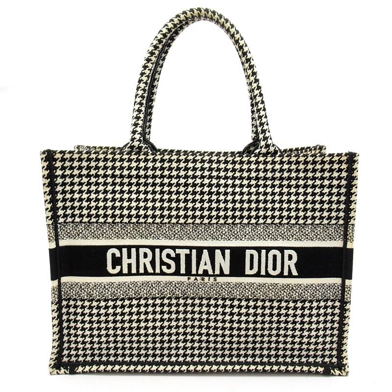 Dior Book Tote Canvas Black White Beauty