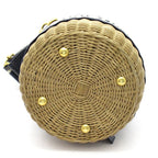 Dior Oblique Wicker Raffia Bucket Shoulder Bag Cm Vo Jacquard — view 6
