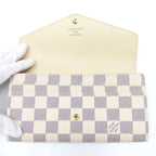Louis Vuitton Portefeuille Sarah Damier Azur White Wallet — view 6