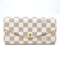 Louis Vuitton Portefeuille Sarah Damier Azur White Wallet