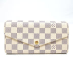 Louis Vuitton Portefeuille Sarah Damier Azur White Wallet