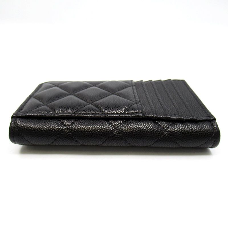 Chanel Classic Zip Card Case Caviar Leather Black — view 4