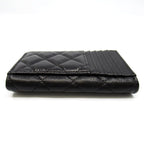 Chanel Classic Zip Card Case Caviar Leather Black — view 4