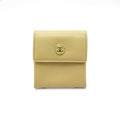 Chanel Coco Button Coin Case Calf Beige