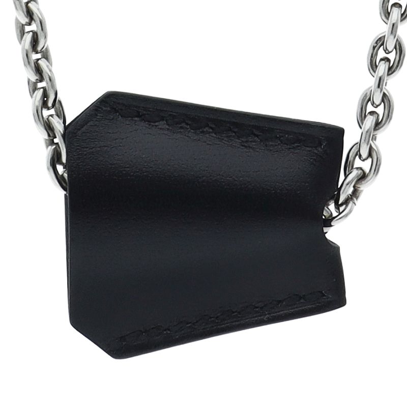 Hermes Necklace Metal Leather Buffalo Horn