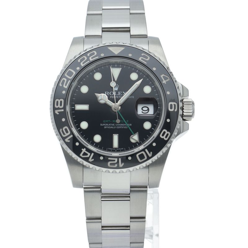 Rolex GMT Master 2 Watch Box SS Black Polished — view 2