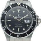 Rolex Submariner Date Tritium Box SS Watch Black Polished Beauty