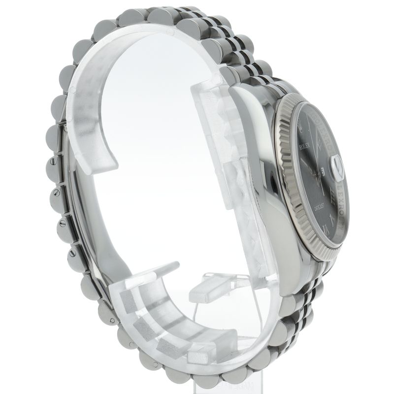 Rolex Datejust 36 Watch Computer Dial Box 18k White Gold SS — view 4