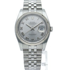 Rolex Datejust 36 Watch Jubilee 18k White Gold SS Silver — view 2