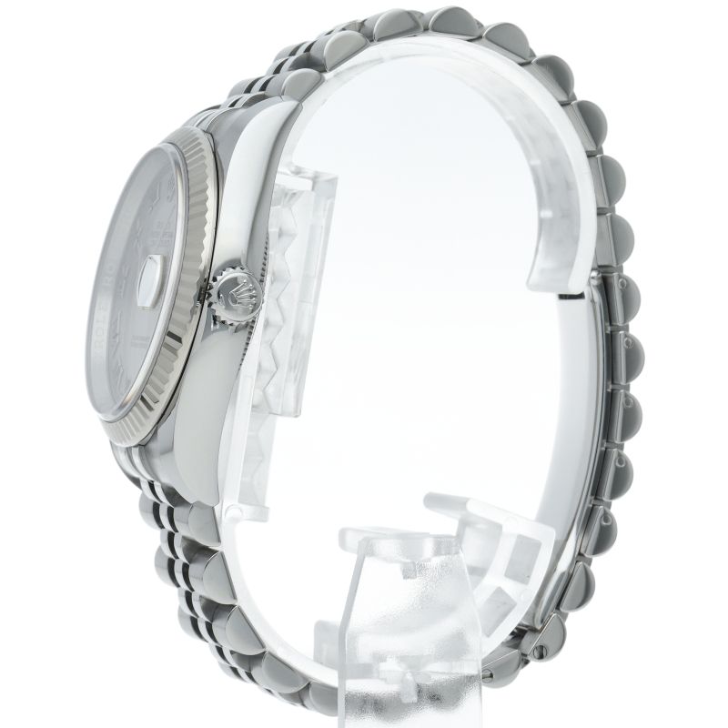 Rolex Datejust 36 Watch Jubilee 18k White Gold SS Silver — view 3