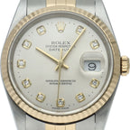 Rolex Datejust Watch Diamond 18k Yellow Gold SS Silver Polished 20