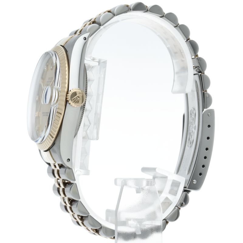 Rolex Datejust Watch Diamond Antique 18k Yellow Gold SS — view 3