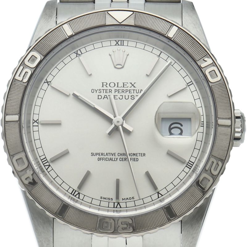 Rolex Datejust Watch Jubilee Thunderbird Box 18k White Gold