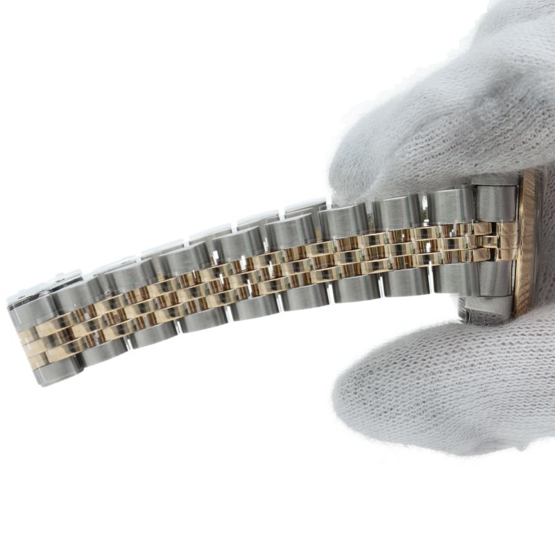 Rolex Datejust Watch Shell 18k Yellow Gold SS White Finish — view 6