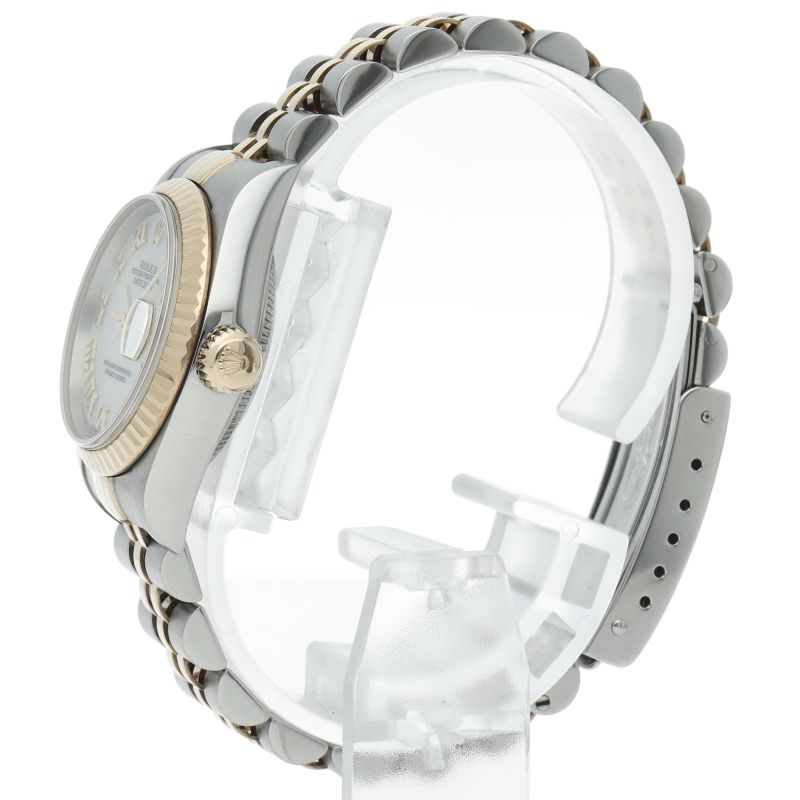 Rolex Datejust Watch Shell 18k Yellow Gold SS White Finish — view 3