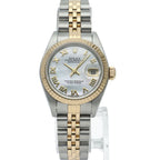 Rolex Datejust Watch Shell 18k Yellow Gold SS White Finish — view 2