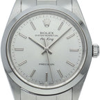 Rolex Air King Box SS Watch Silver Polished