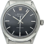 Rolex Air King Antique SS Watch Black Polished