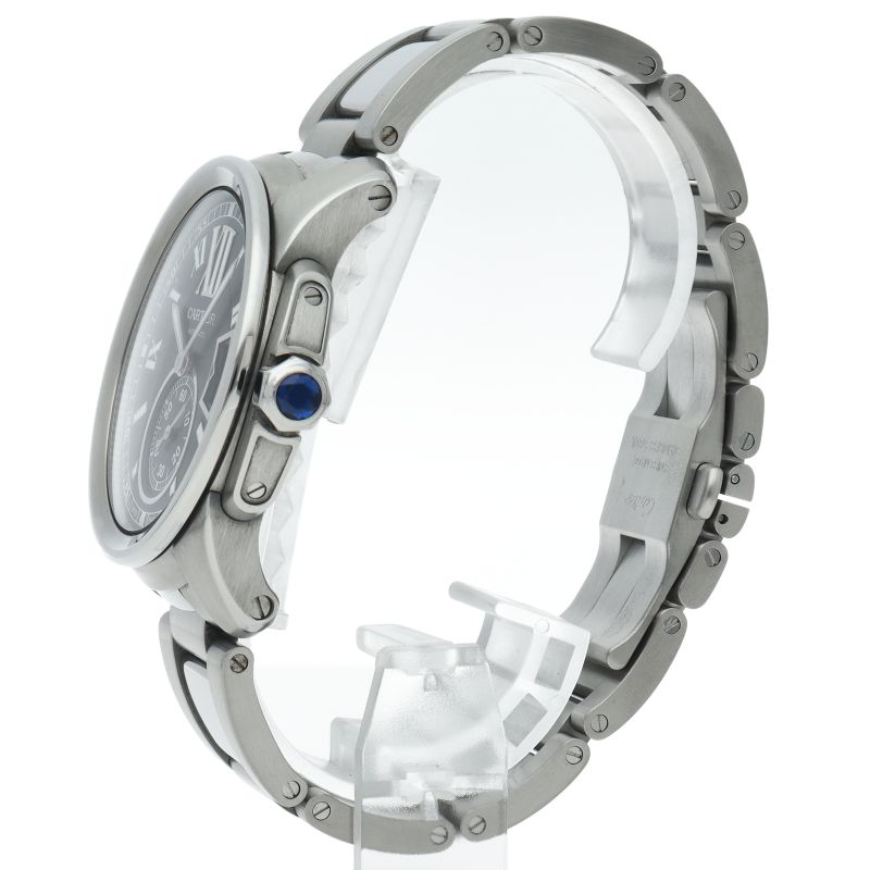 Cartier Caliber de Watch Box SS Black Polished — view 3