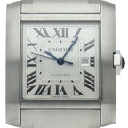 Cartier Tank Francaise LM Watch Auto Box SS Silver Polished