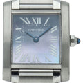 Cartier Tank Francaise SM Watch Blue Shell SS Polished
