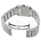 Cartier Tank Francaise MM Watch Diamond Bezel Box SS Silver — view 5