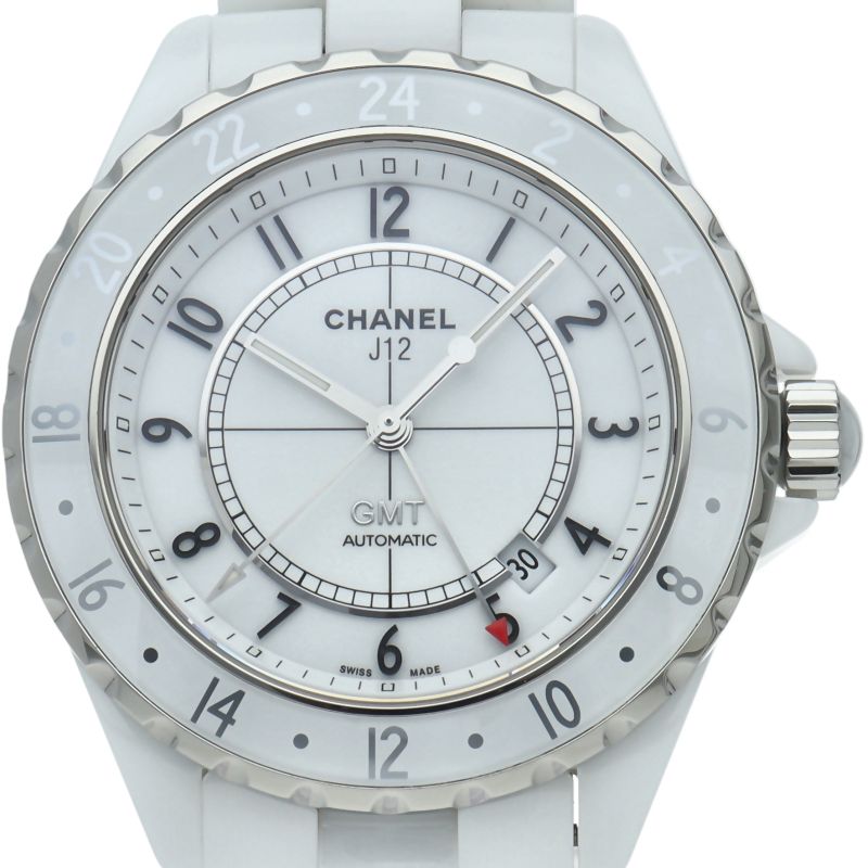 Chanel GMT Watch 42 World Limited Pieces Box 1 Piece Ceramic White