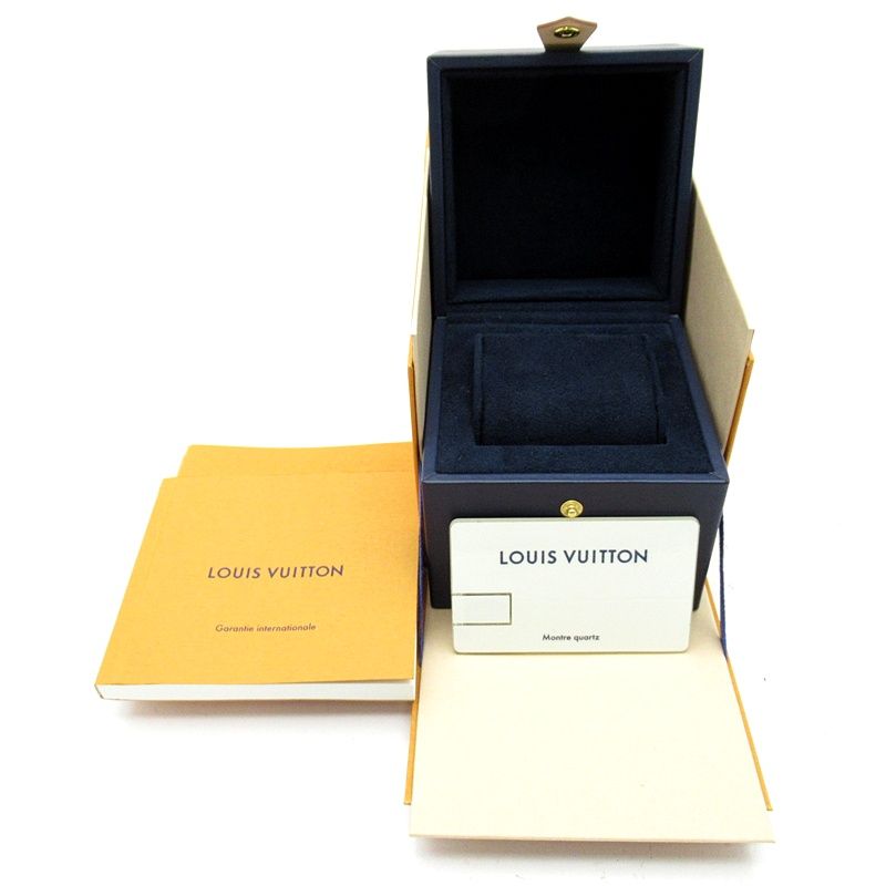 Louis Vuitton Tambour Moon Star Watch Box SS Rubber Silver Polished — view 6