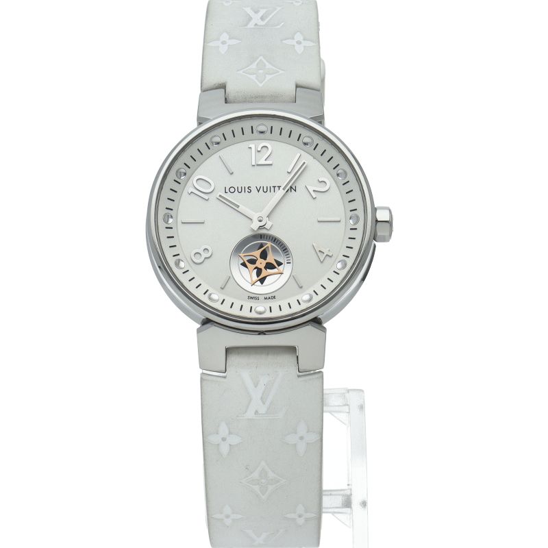 Louis Vuitton Tambour Moon Star Watch Box SS Rubber Silver Polished — view 2