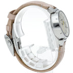 Louis Vuitton Tambour Watch Box Buckle SS Leather Silver Polished — view 4