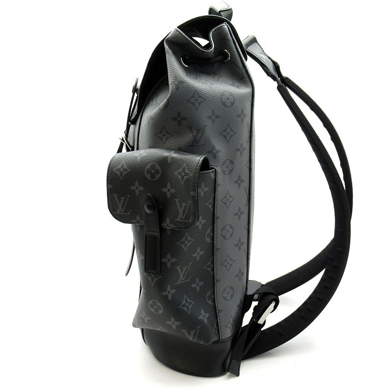 Louis Vuitton Christopher MM Monogram Eclipse Reverse Backpack Black — view 3
