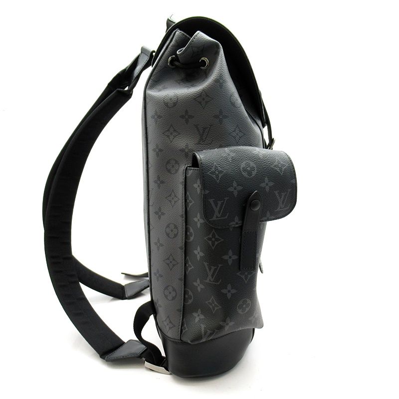 Louis Vuitton Christopher MM Monogram Eclipse Reverse Backpack Black — view 5