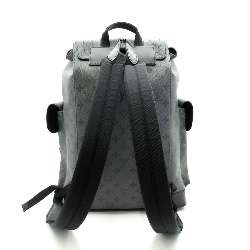 Louis Vuitton Christopher MM Monogram Eclipse Reverse Backpack Black — view 4
