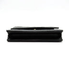 Chanel Quilted Chain Wallet Turnlock Caviar Leather Shoulder Bag Black Beauty — view 5