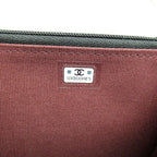 Chanel Quilted Chain Wallet Turnlock Caviar Leather Shoulder Bag Black Beauty — view 8